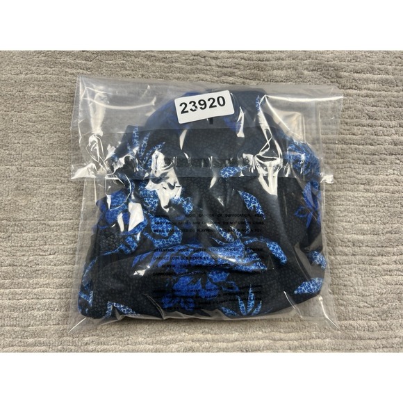 Quacker Factory Top Womens 1X Blue Floral Tropical Poncho Casual - Picture 11 of 11